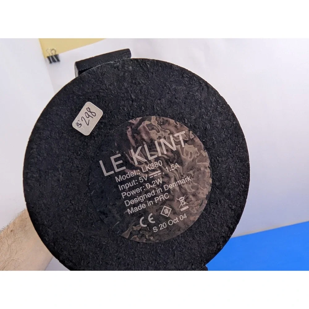 Le Klint Candlelight Electric Lantern Black Cork Oak Glass LED LK380 New